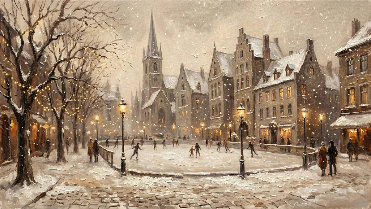 Ice Skating Scene shown on your frame