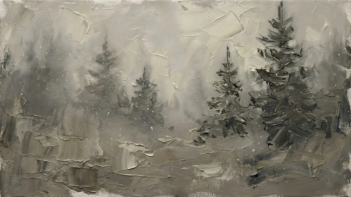 Misty Forest shown on your frame