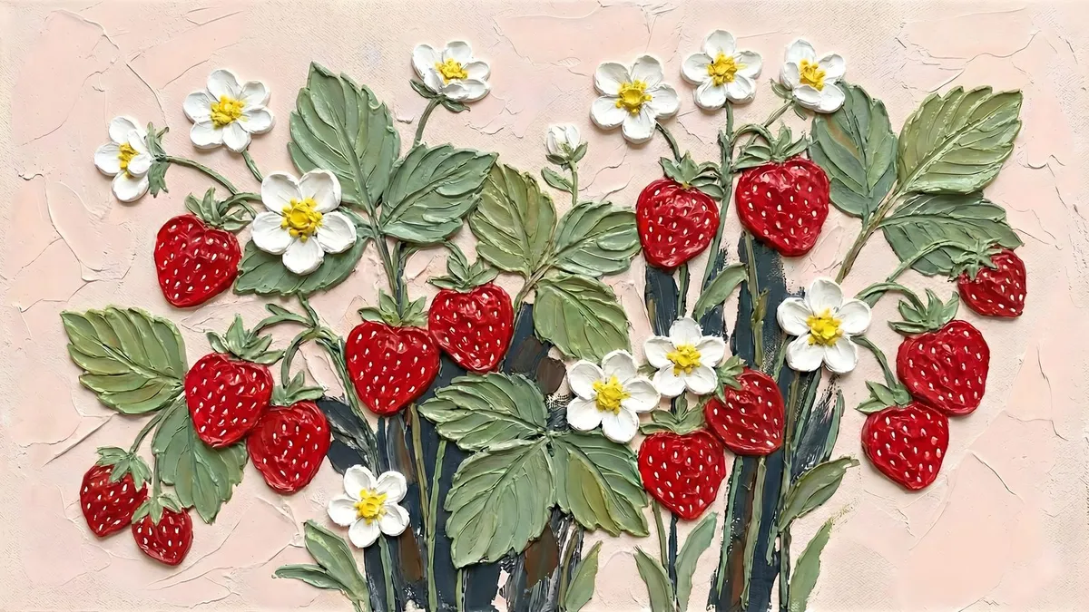 Red Strawberry shown on your frame