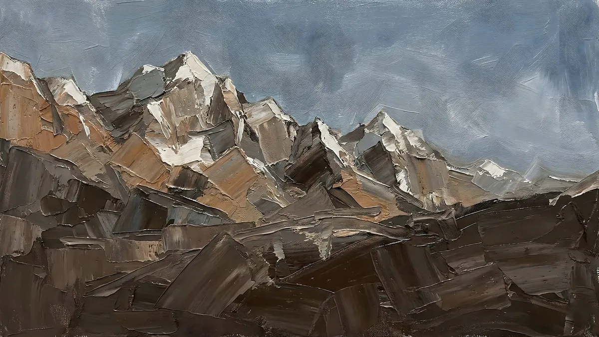 Rugged Mountain Peaks shown on your frame