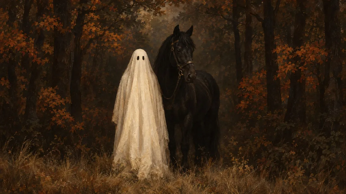 Ghost Rider Autumn Forest shown on your frame