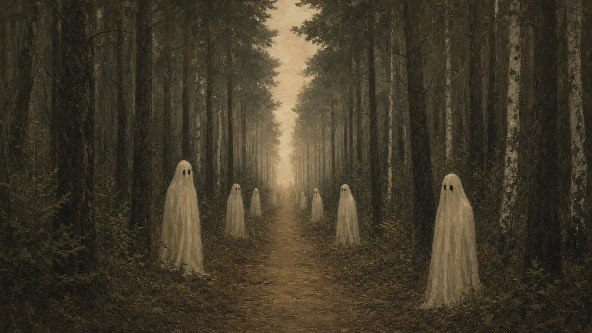 Ghost Procession Forest shown on your frame