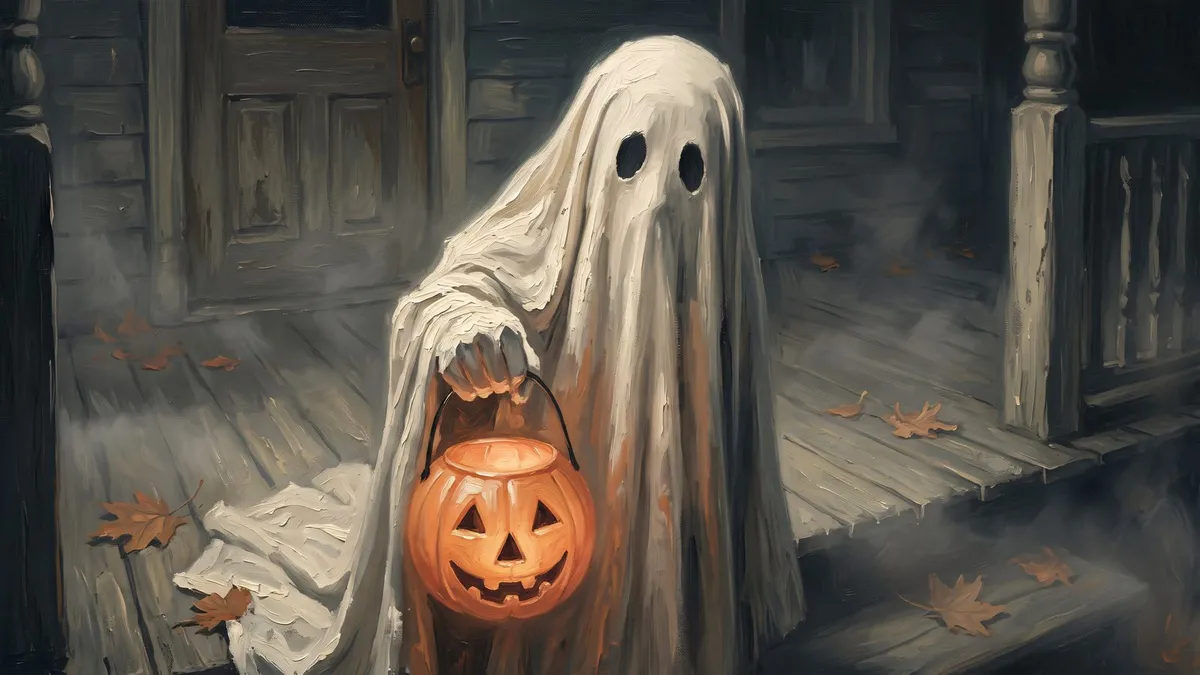 Ghost Holding Glowing Lantern shown on your frame