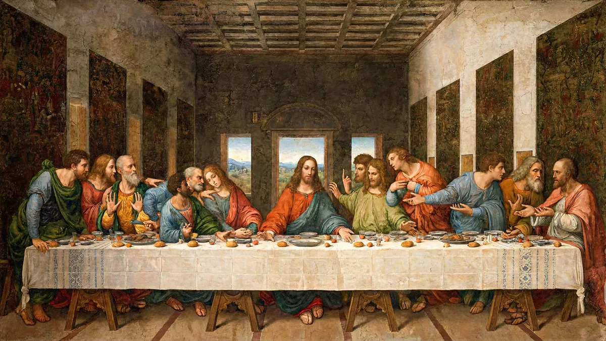 The Last Supper shown on your frame