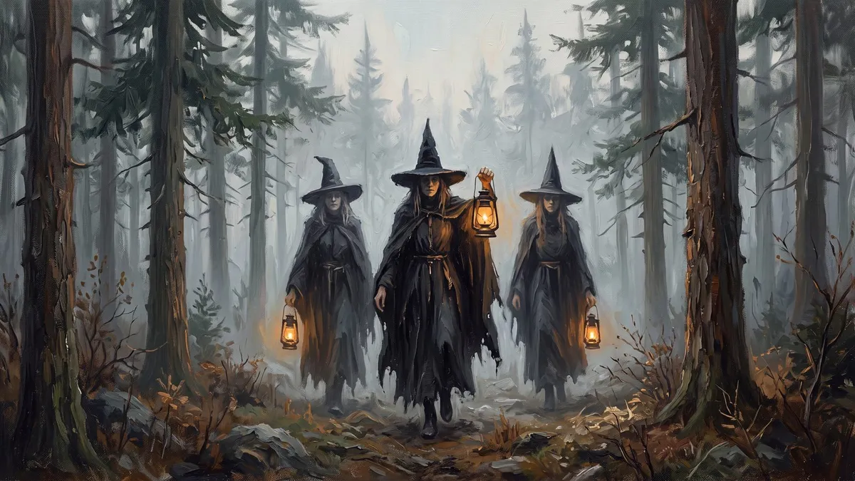 Witches Forest Lantern Procession shown on your frame
