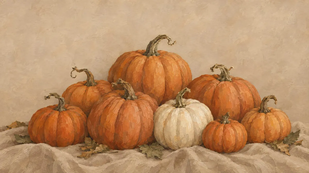 Rustic Pumpkin Still Life shown on your frame