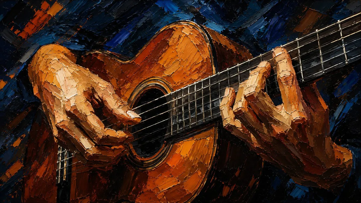 Acoustic Guitar shown on your frame