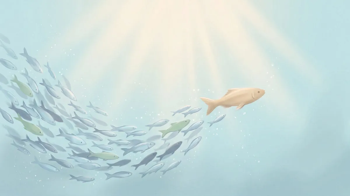 Golden Fish Leading School shown on your frame