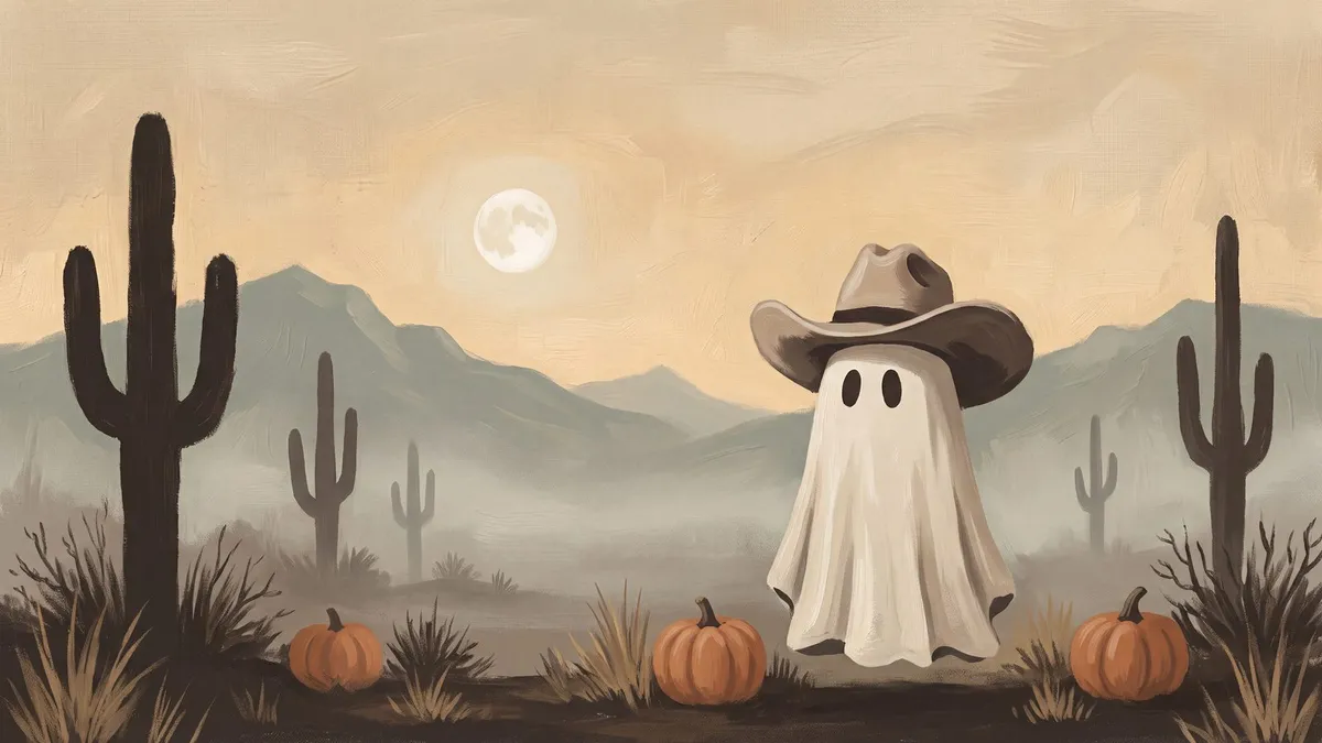Desert Cowboy Ghost Twilight shown on your frame