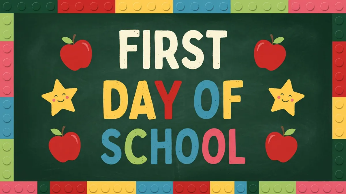 First Day Of School Chalkboard shown on your frame
